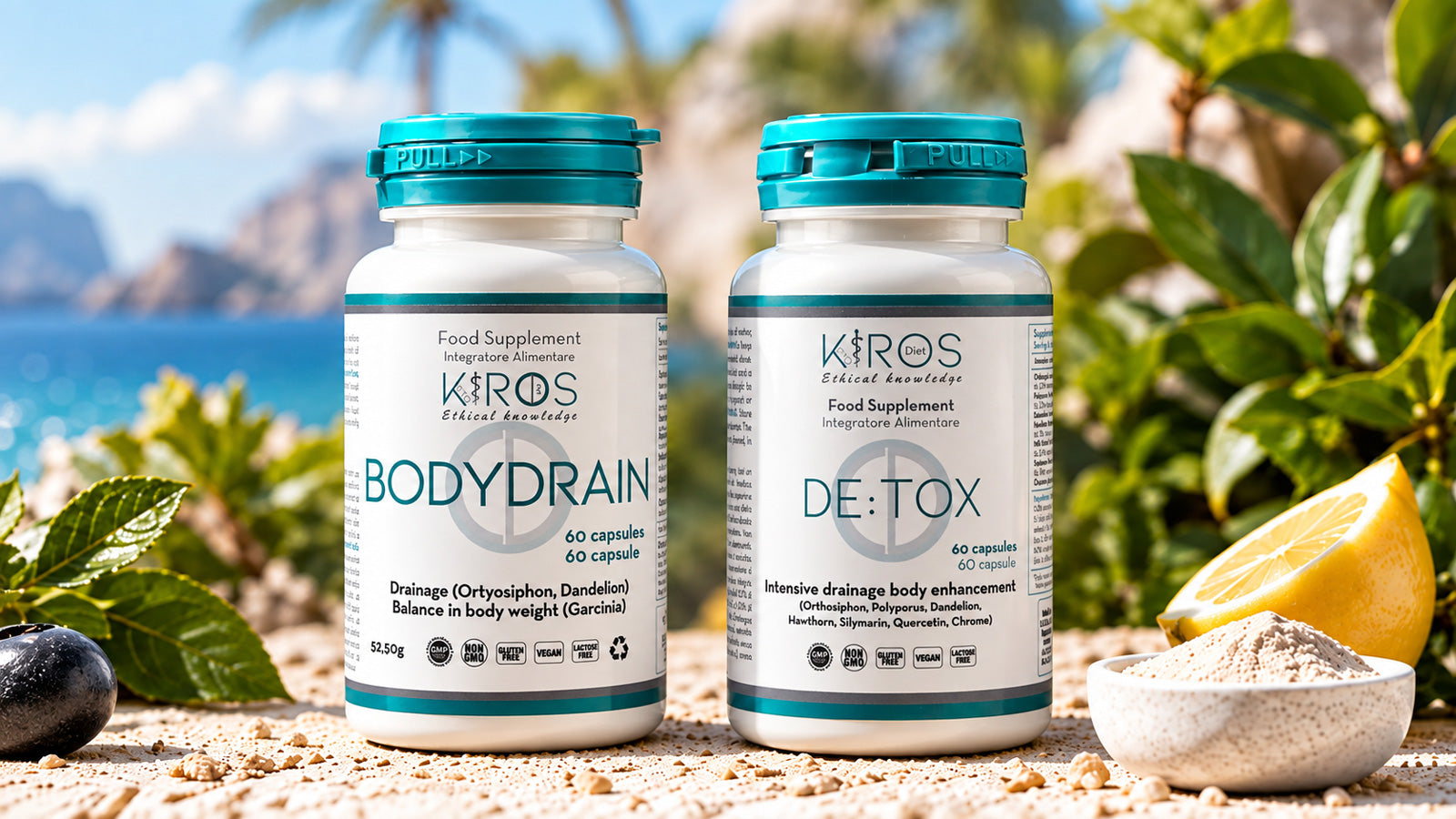 Bodydrain e De:tox per il supporto al drenaggio durante la dieta chetogenica